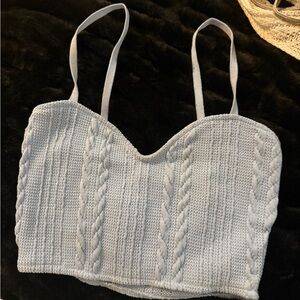 Zara Sky Blue Knit Top